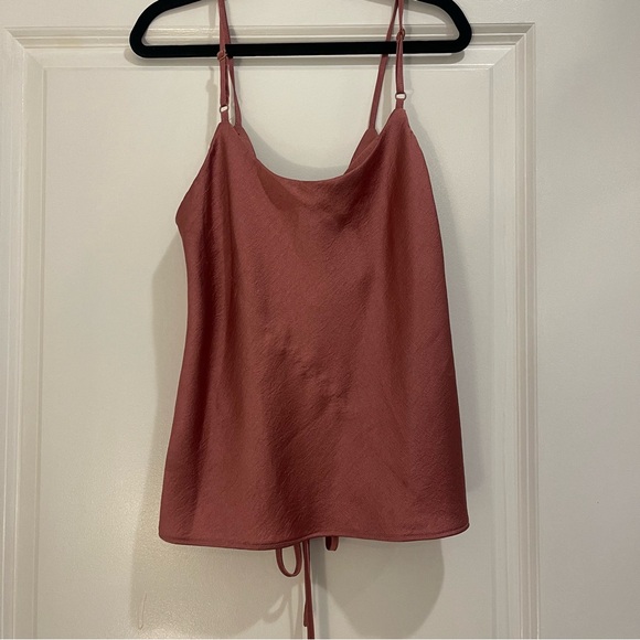 SIZE 4 | Women’s Satin Ruched Tank in Deep Dusty Rose - Picture 3 of 3